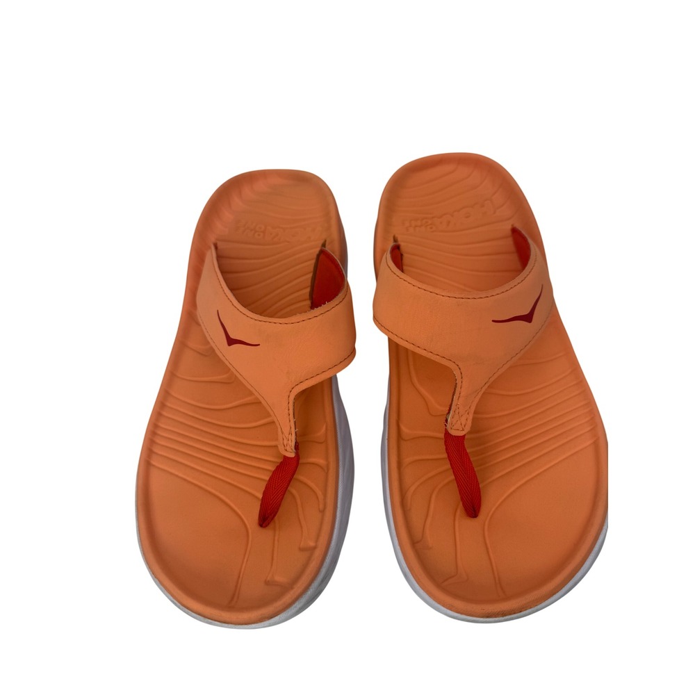 Hoka One One Ora Recovery Flip Sandals Orange Mens 9 Womens 11 unisex - Picture 2 of 11